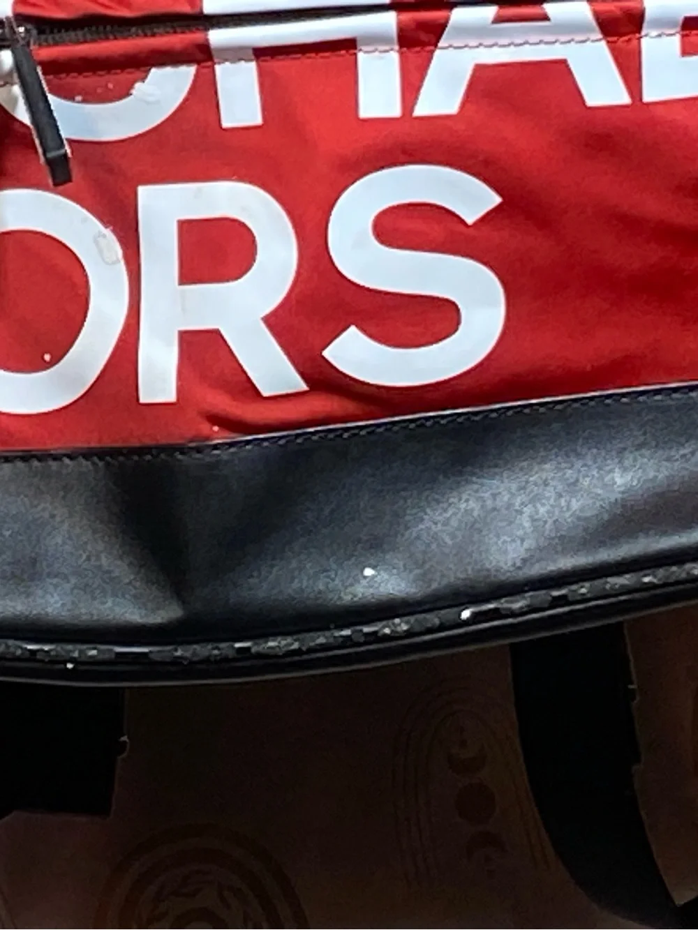 Michael Kors Red and Black Logo Backpack
